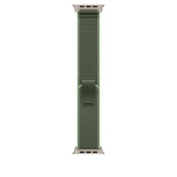 Apyrankė Apple Watch 49mm Green/Neon Trail Loop - M/L - Natural Titanium Finish