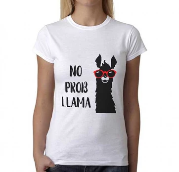 Moteriški marškinėliai "No prob-llama"