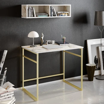 Stalas Kalune Design Gama 541HDL1108, aukso/baltas
