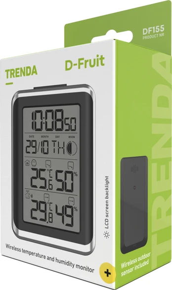 D-Fruit wireless temperature and humidity monitor Trenda DF155