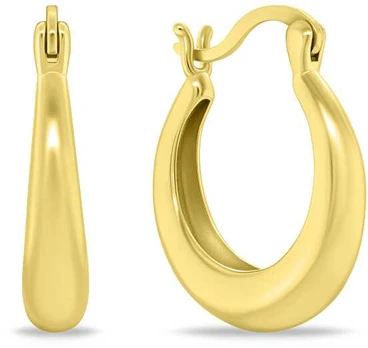 Brilio Silver Gold-plated oval earrings EA1145Y
