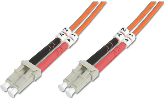 LC/LC Fiber Optic Multimode Patch Cord OM4 10 m Orange