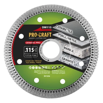 Deimantinis pjovimo diskas „ProCraft DM115” Ceramic PRO