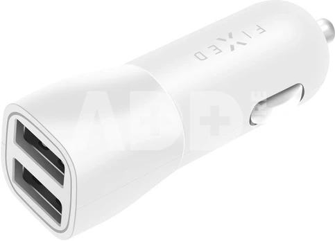 Automobilinis Įkroviklis FIXED Dual USB 15W Baltas