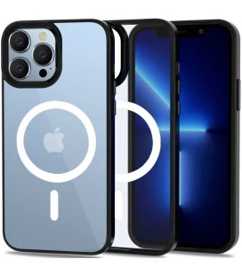 Juodas / skaidrus dėklas Apple iPhone 13 Pro telefonui "Tech-Protect Magmat Magsafe"