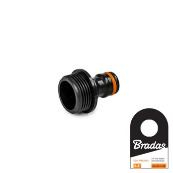 Adapteris su išoriniu sriegiu 3/4" Bradas BLACK LINE