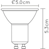 LED atšvaitas GU10 5W, juodos spalvos