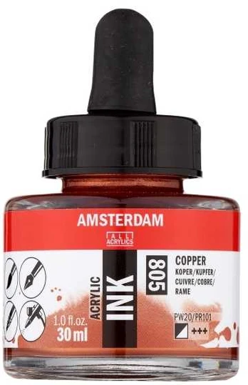 Artequipment AMSTERDAM ACRYLIC INK 30 ml - COPPER uniw
