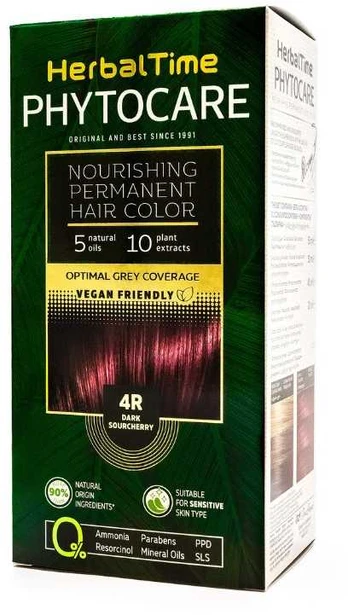 HERBAL TIME Phytocare Farba do włosów naturalna 4R Dark Sourcherry