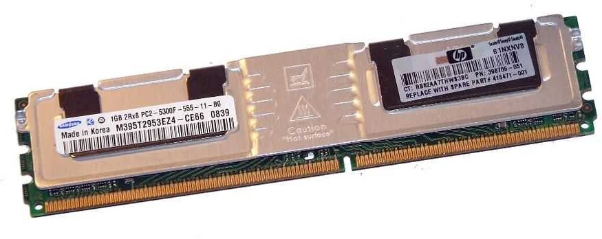 RAM Hewlett Packard (HP) 1GB PC25300 DIMM ****
