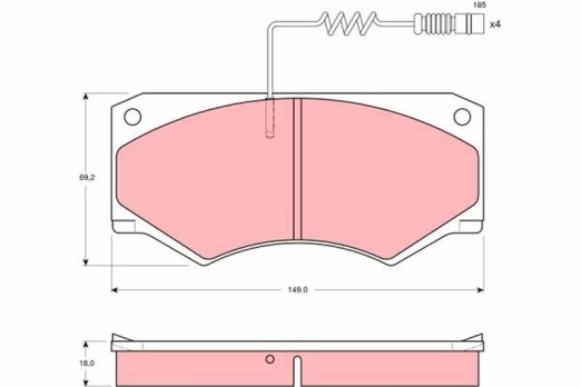 TRW GDB1067 Brake pad set