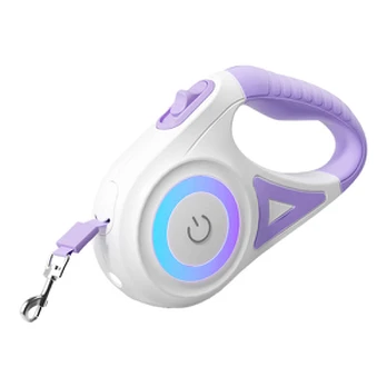 Rojeco Dog Automatic Leash LED 5 m (violetinė)