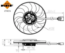 NRF NRF 470034 Radiator fan