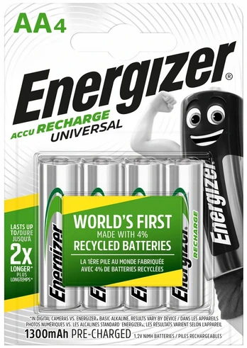 Energizer akumuliatoriai 4xAA HR6 1300 mAh