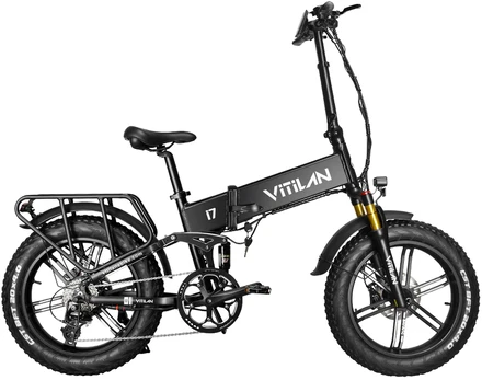Elektrinis dviratis Vitilan i7 Pro, 20'', 750W, 20Ah, juodas