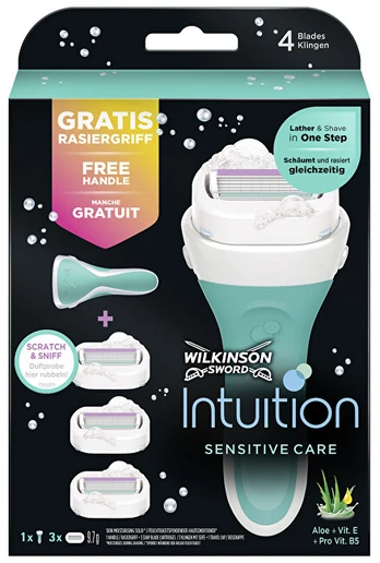 Wilkinson Sword Intuition Sensitive (handle + 3 different heads)