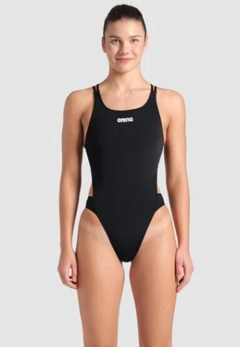 Maudymosi kostiumėlis moterims Arena Tech Multi Solid Black