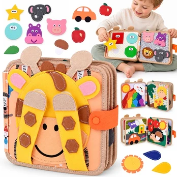 Jokomisiada Sensory manipulation book with Velcro and moving elements ZA6600