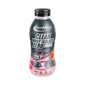 Ironmaxx Clear Whey Isolate Zero Drink 500 ml. - Wild Berry skonis