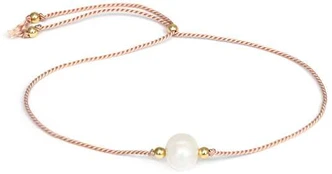 Agato Delicate string bracelet with river pearl HE05R3G-LP