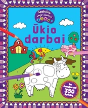 Ūkio darbai. Spalvink pagal skaičius kaina