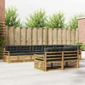 Lauko sofos komplektas 8 pcs Balta ir antracito kaina