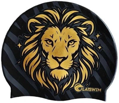 LATSWIM Lion Silicone Swim Cap