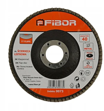 Šlifavimo diskas Fibor 125mm, 40 lapelių