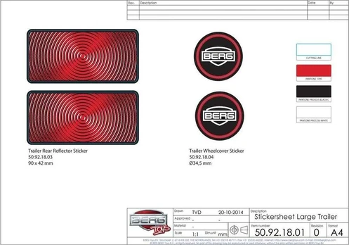 Berg Large Trailer - Sticker set