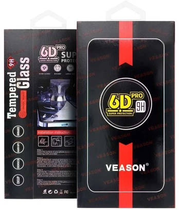 6D Pro Veason Glass - for Iphone 15 Pro Max juodas