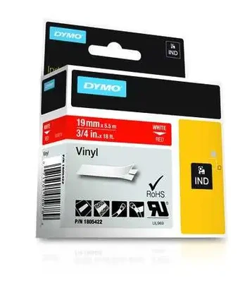 IND Vinyl Labels White/Red
