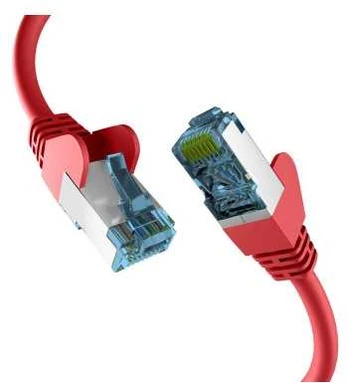 Efb Elektronik M-Cab CAT7 Raudonas 0.25M RAW CABLE RJ45/S/FTP LSZH 10GBIT CU LAN DSL