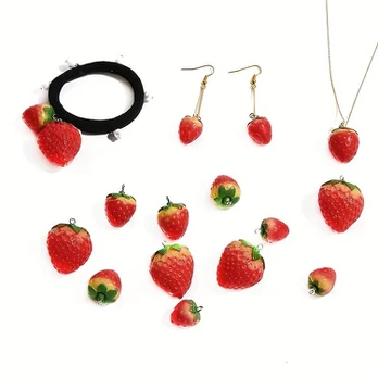 Pakabukas, braškė, 4pcs-medium Strawberry