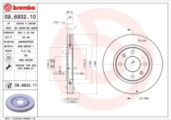 Stabdžių diskas BREMBO 09.6932.11 kaina