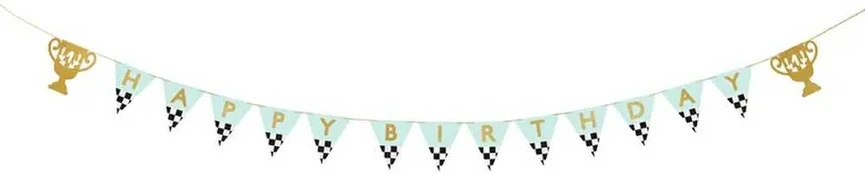 Banner Happy Birthday Trophy Cup, 2.5 m, mix