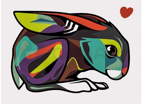 Omaart Colored bunny