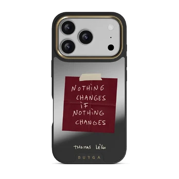 Nothing Changes - iPhone 17 Pro Case, Elite Mirror Dark (MagSafe) / Gold