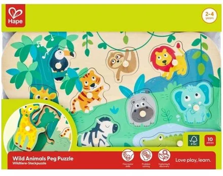 Hape Wild Animals Peg Puzzle