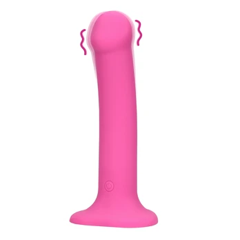 Loveline By Shots Non-Phallic Vibrating Dildo - Medium - Powerful Rožinė