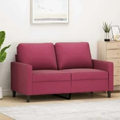 Dvivietė sofa, raudonojo vyno spalvos, 120cm, aksomas kaina