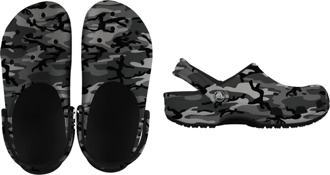 Crocs™ Classic Camouflage Clog Black/Slate Grey - 41