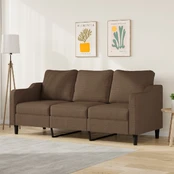 Trivietė sofa, rudos spalvos, 180cm, audinys kaina