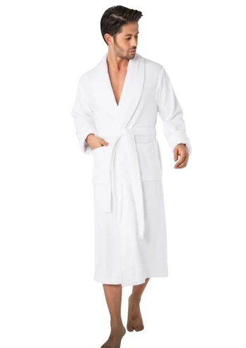 Chalatas vyrams PH-8600, baltas