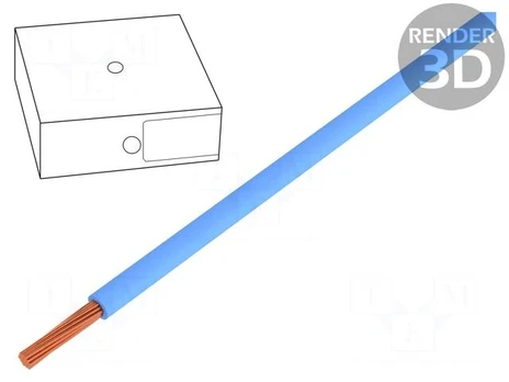 Wire | H07V-K | stranded | Cu | 2.5mm2 | blue | PVC | 470/750V | Class: 5