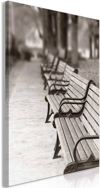 Artgeist Paveikslas - Park Benches (1 Part) Vertical