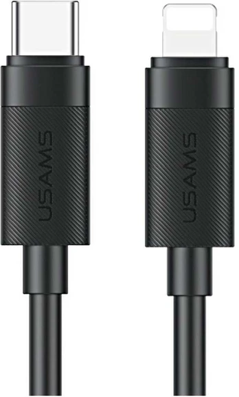 USAMS U94 30W USB-C į Lightning kabelis 1m juodas