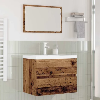 Vonios baldų rinkinys 3 pcs Sena mediena 60 x 38.5 x 45 cm