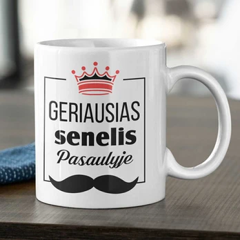 Puodelis "Geriausias senelis pasaulyje"