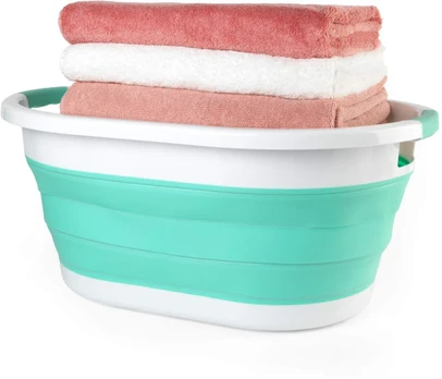 Beldray LA034816MNTFPEU7 Collapsible Laundry Basket 28L Baltas/Mint
