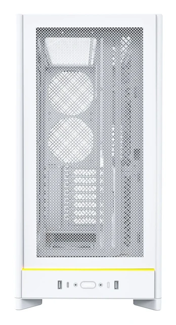 Montech HS01 PC-Gehäuse, Midi-Tower, ATX, aRGB, Tempered Glass - baltas